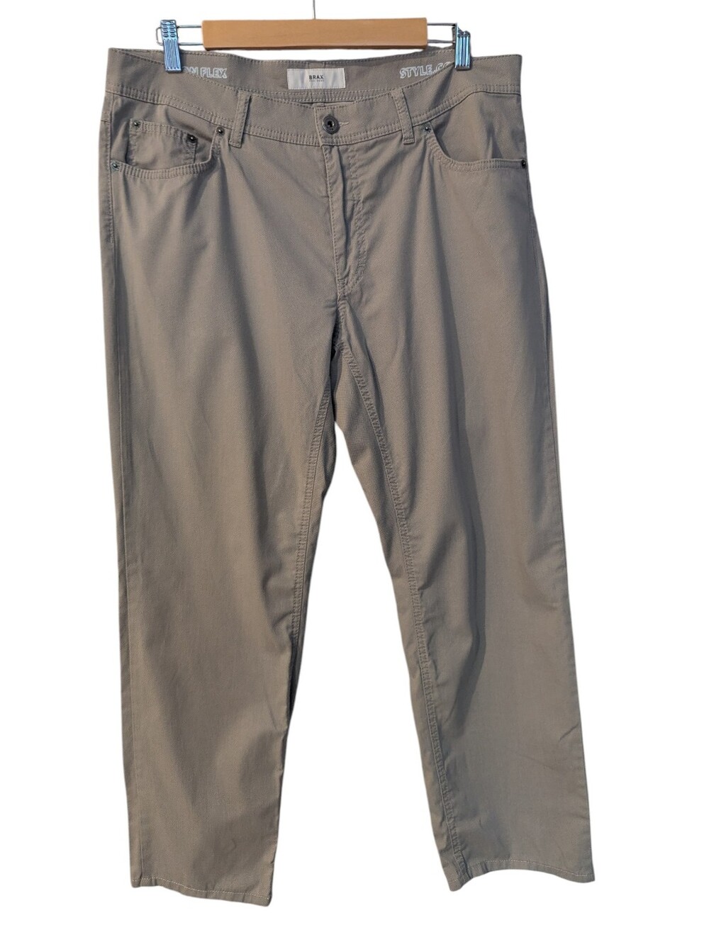 BRAX Cooper Casual Slim Chino Pants Tan 36x28